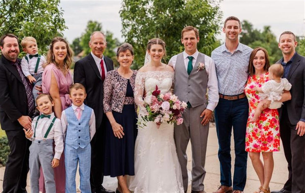 Joan Girkins with her family